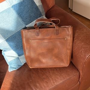 Portland Leather Mini Crossbody tote - Canyon